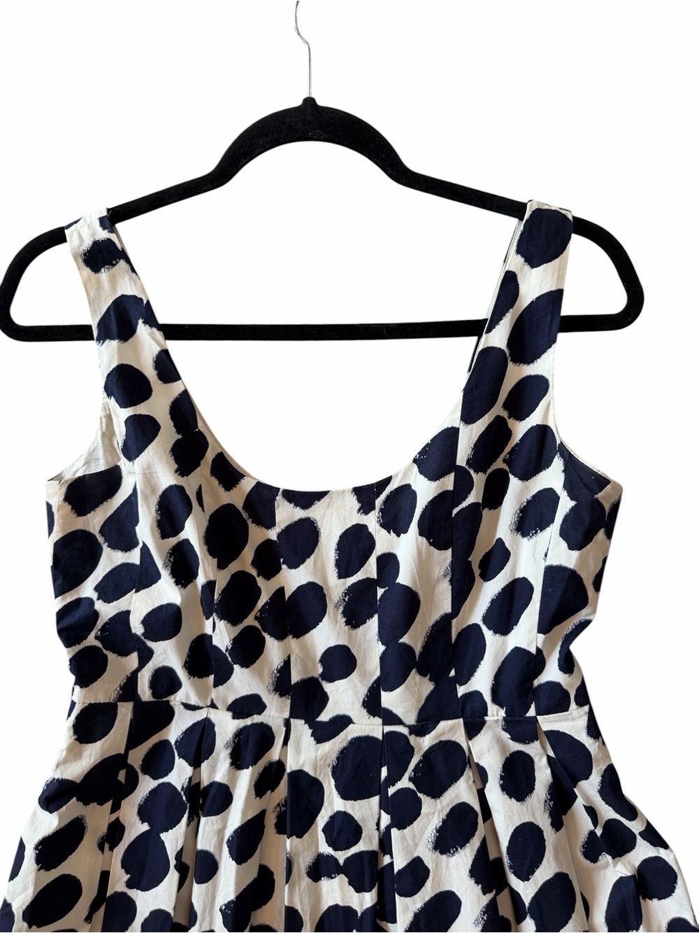J. Crew Scoop Neck Fit and Flare Pleated Dress Size 4 - Picture 4 of 9